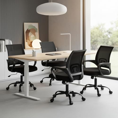 Ergonomic mid-back chair with lumbar support back