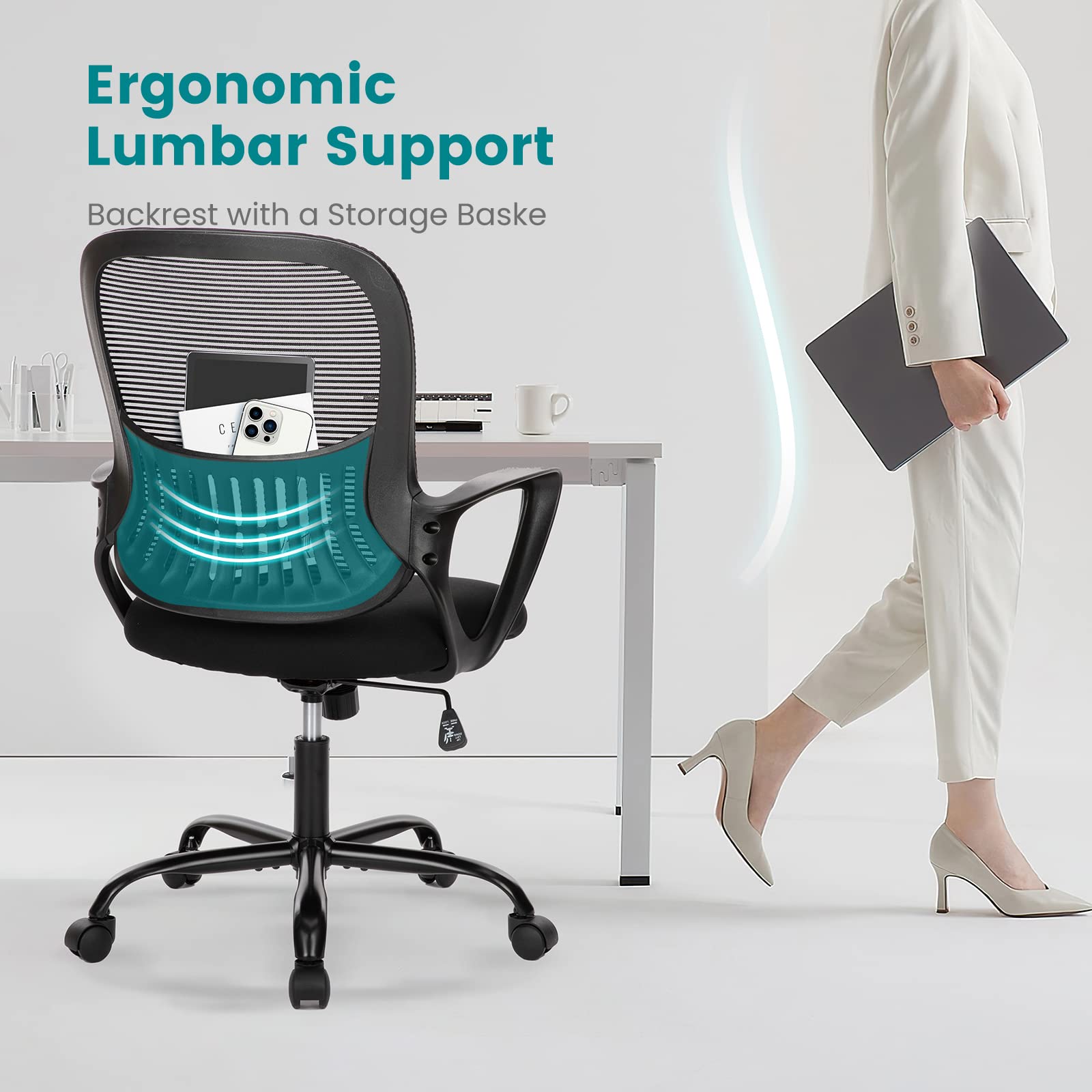 DUMOS executive-height chair black