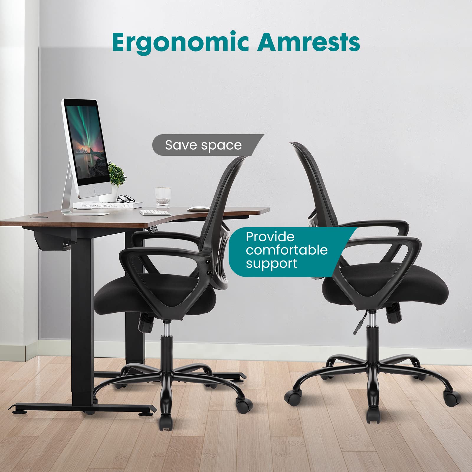 DUMOS lumbar support chair black