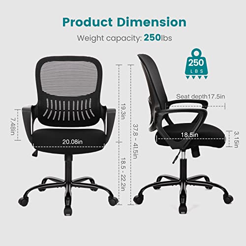 DUMOS mesh desk chair black