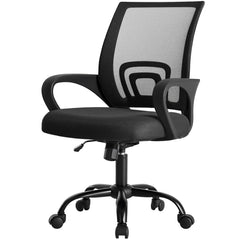 DUMOS Office Desk Chair front view black