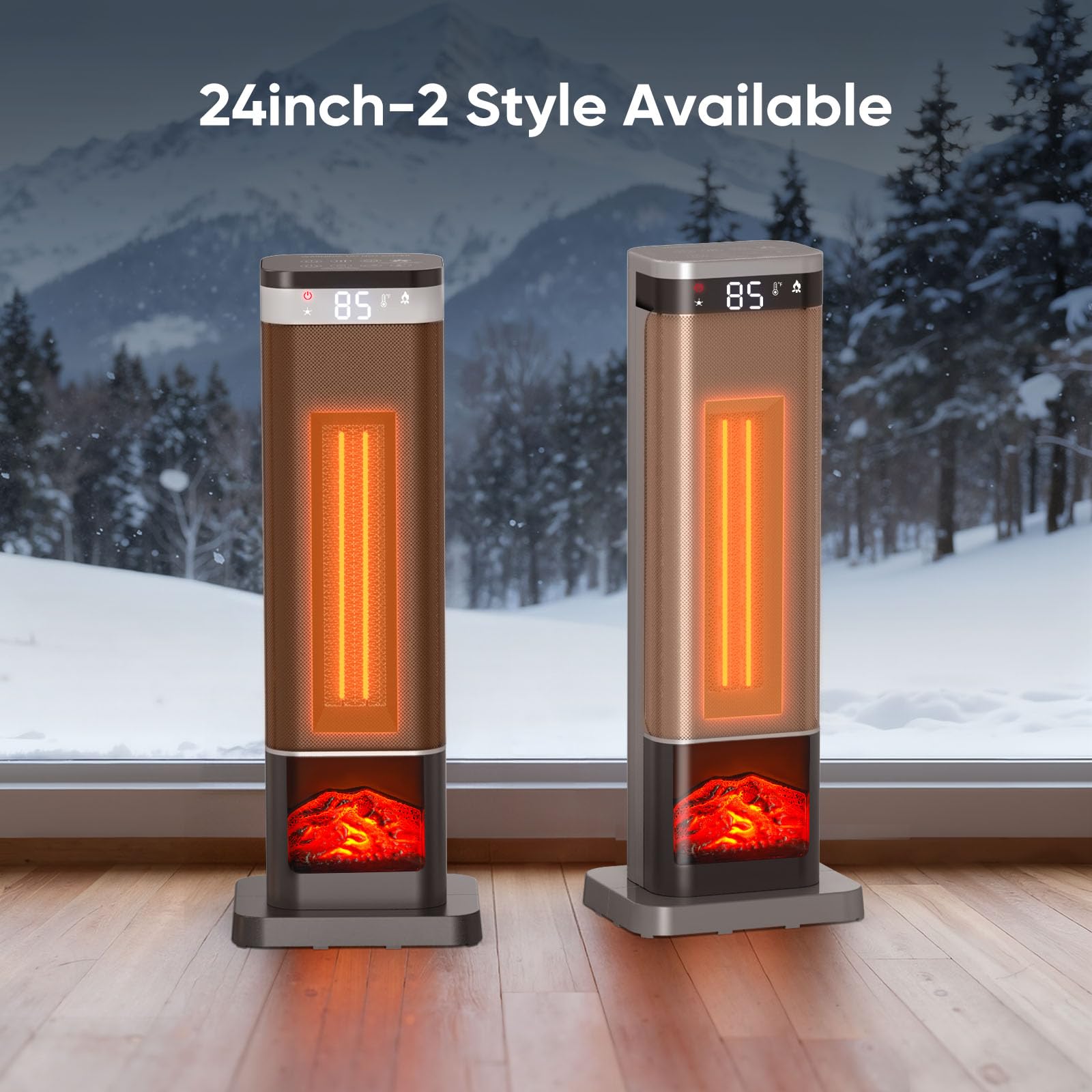 Dumos adjustable thermostat space heater