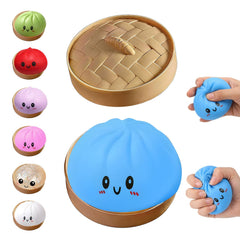 Dumpling Squeeze Toy giant dumpling glitter blue variant