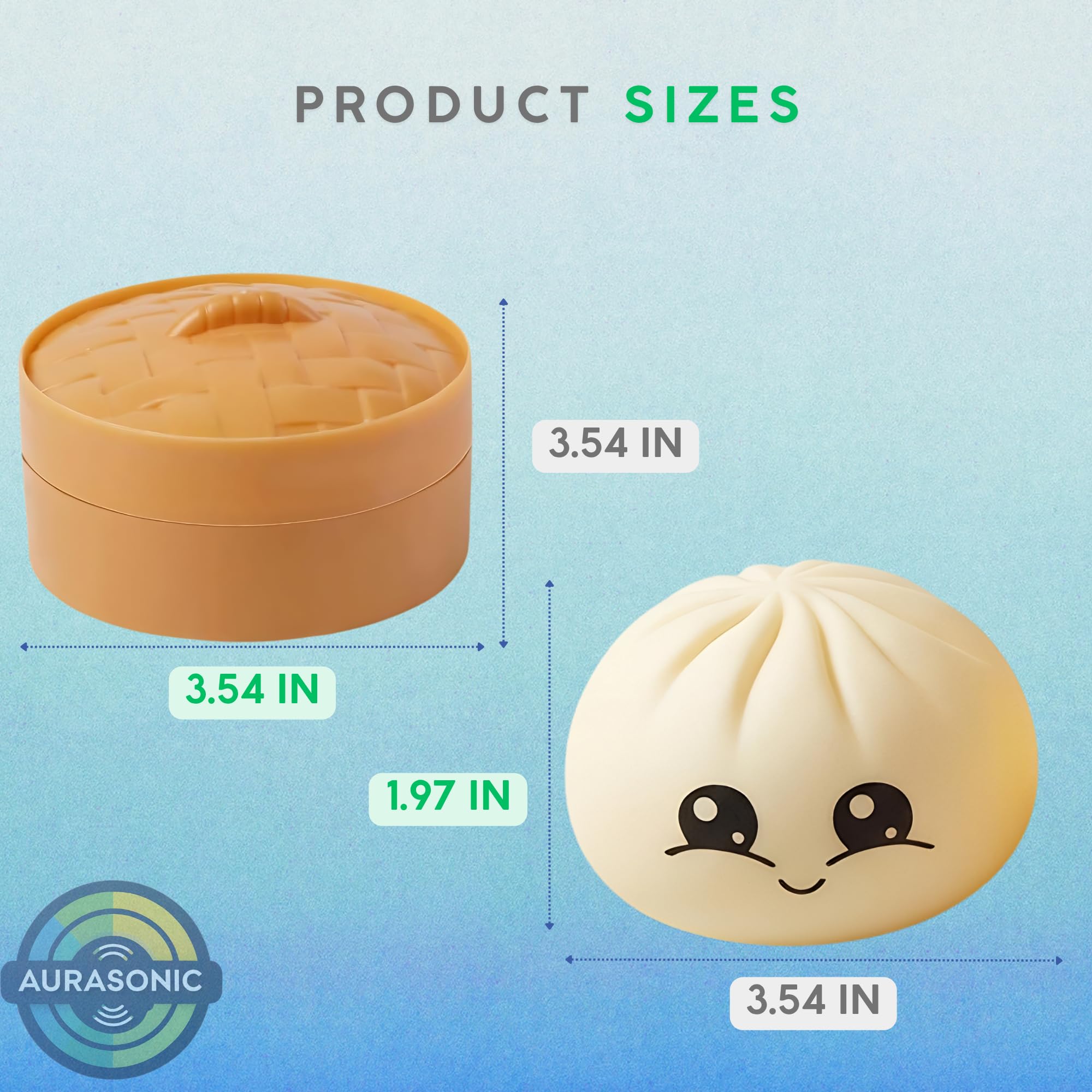 White dumpling squishy product image from the set
