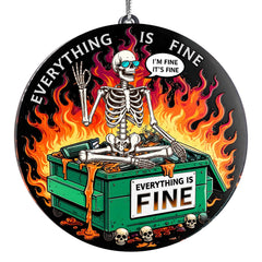 Dumpster Fire ornament for Christmas tree 2025
