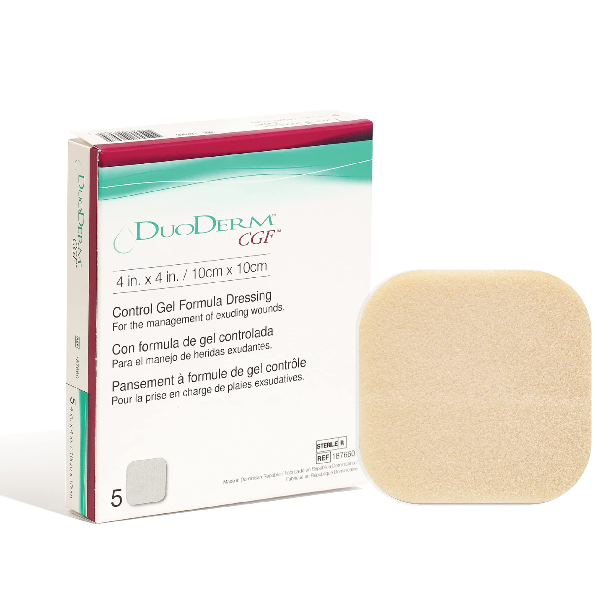 DuoDERM CGF hydrocolloid bandage 4x4 size