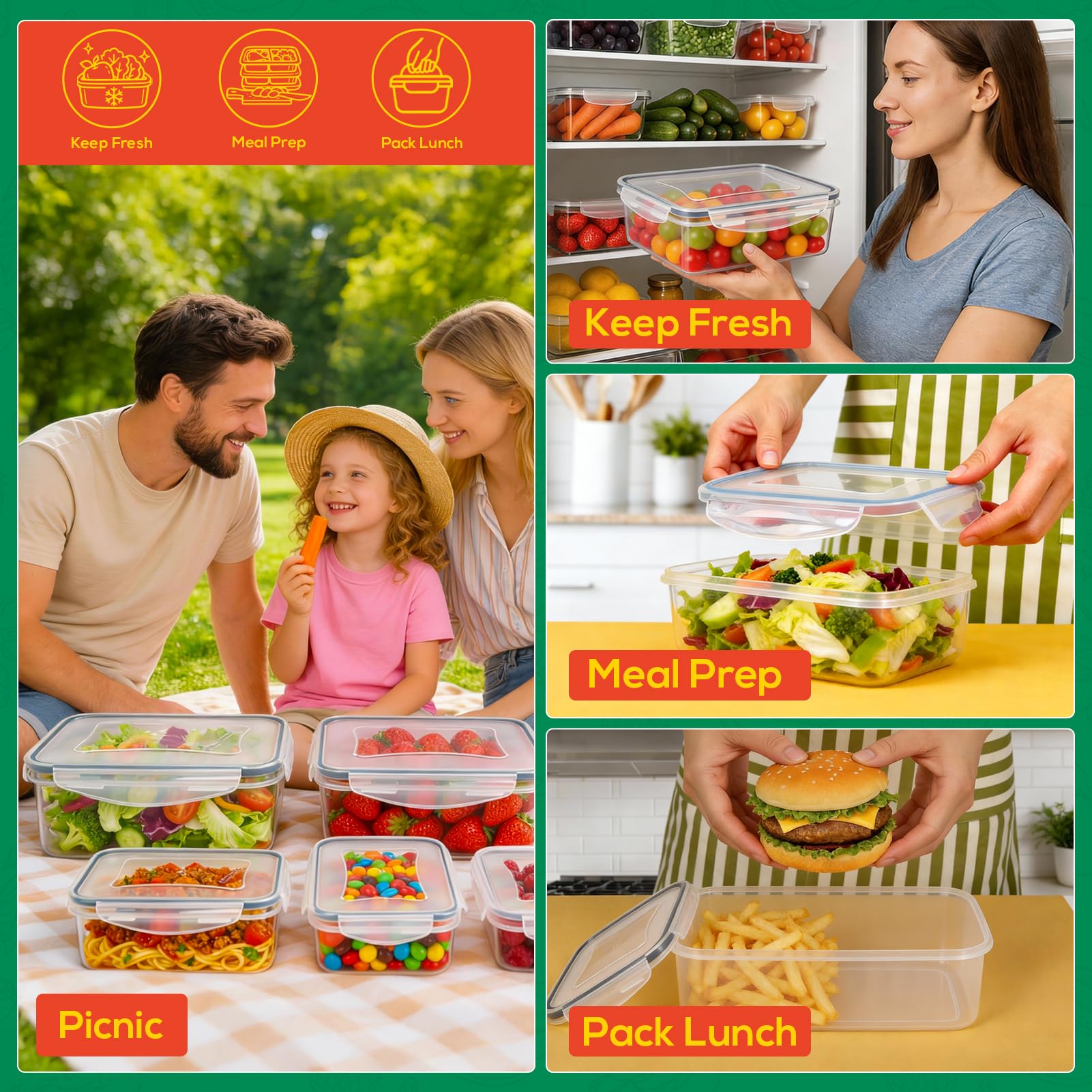 Durable 1.5mm thick plastic container