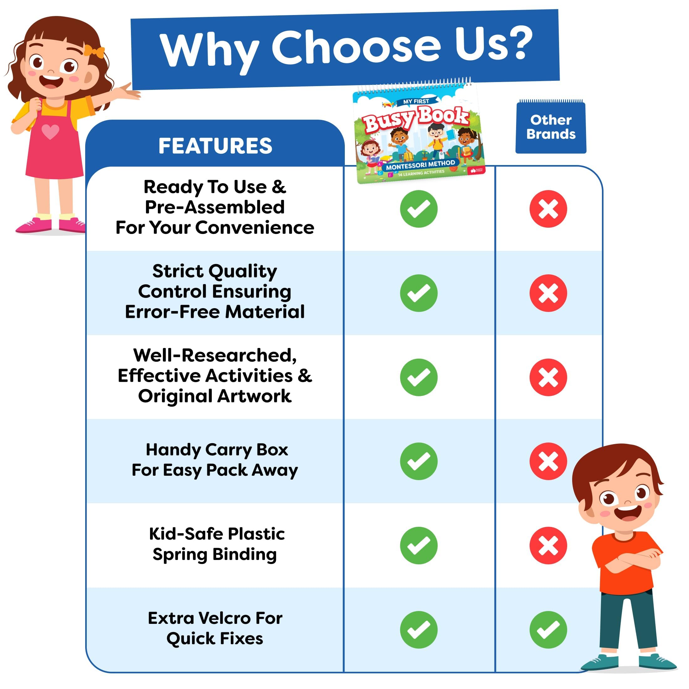 Thick durable card stock and child-safe materials