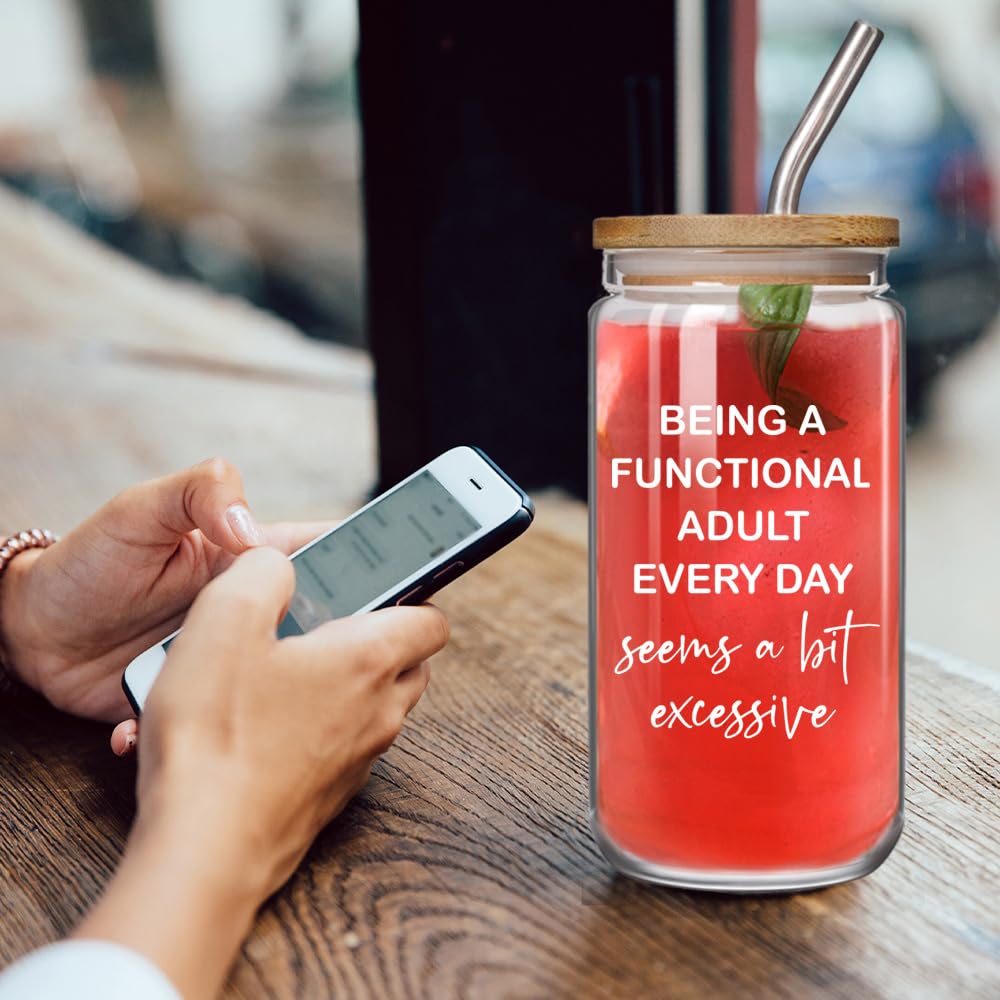 Durable clear glass drinkware with straw
