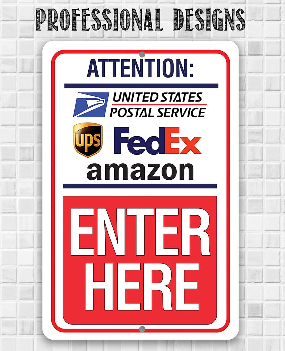 Durable delivery sign 8x12 aluminum for package deliveries