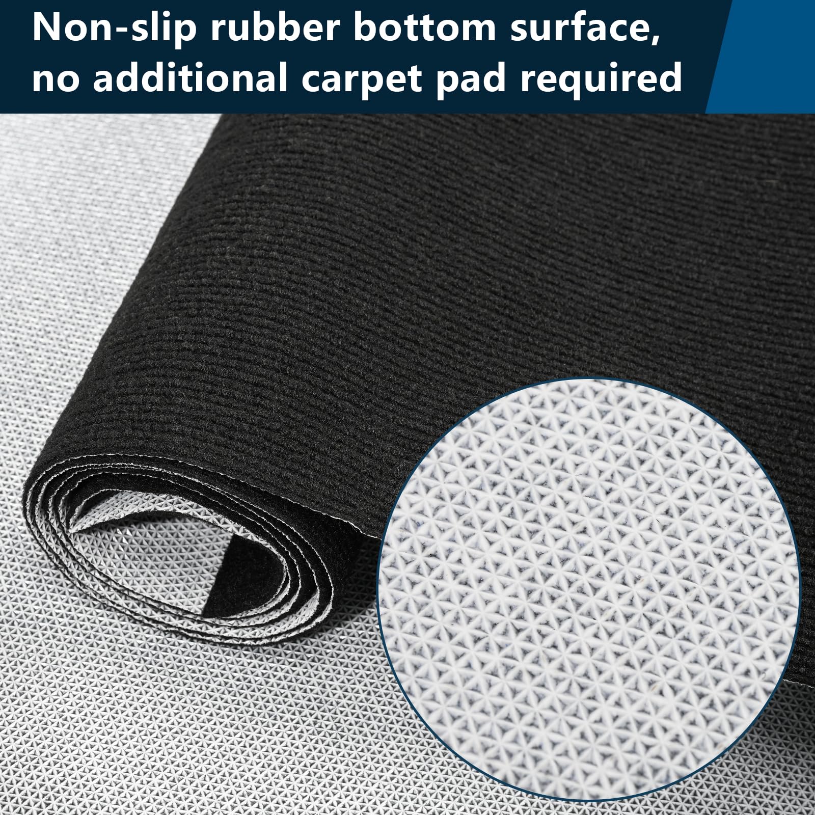 Thick felt bonded to waterproof backing for durability