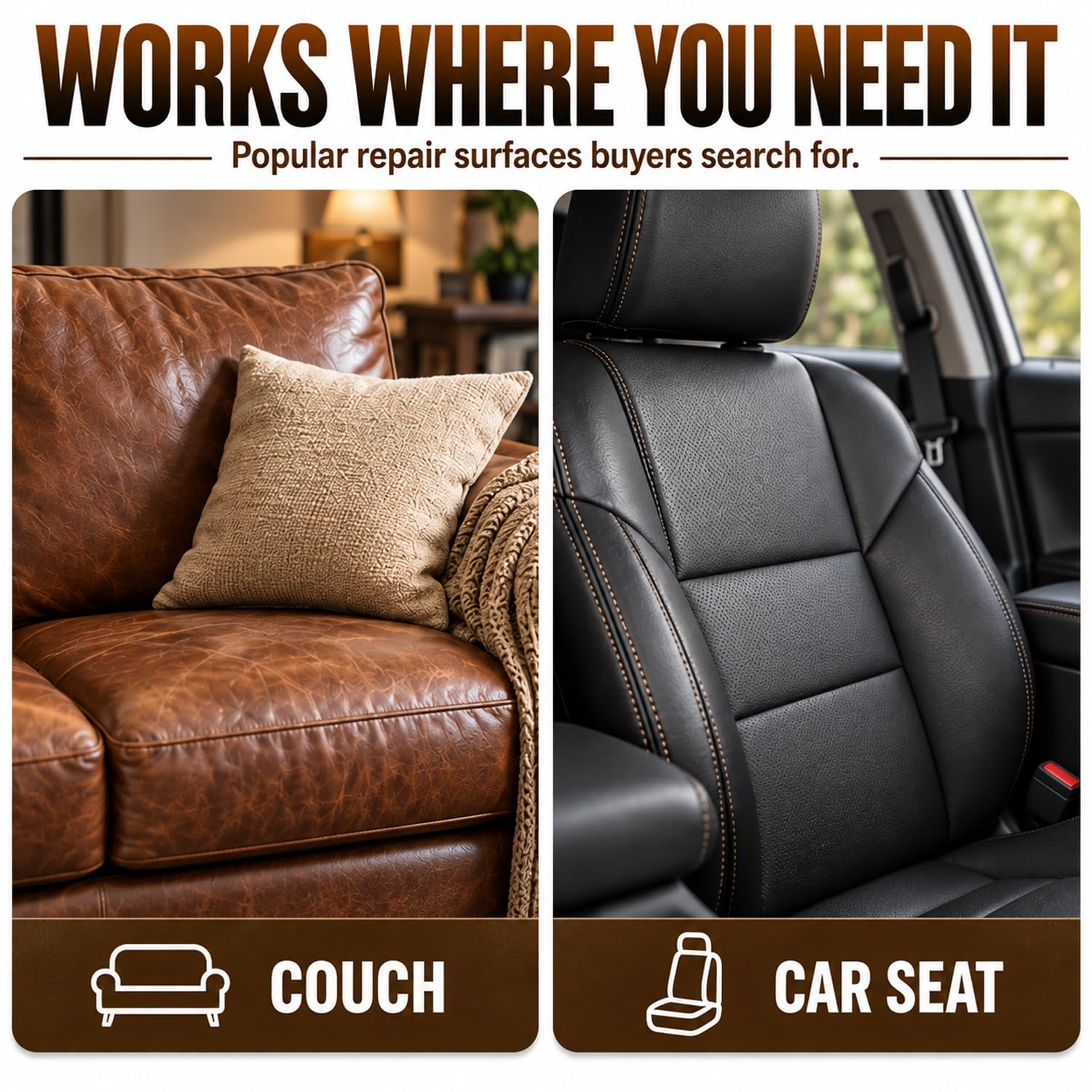 Safe non-sticky quick-drying leather repair kit