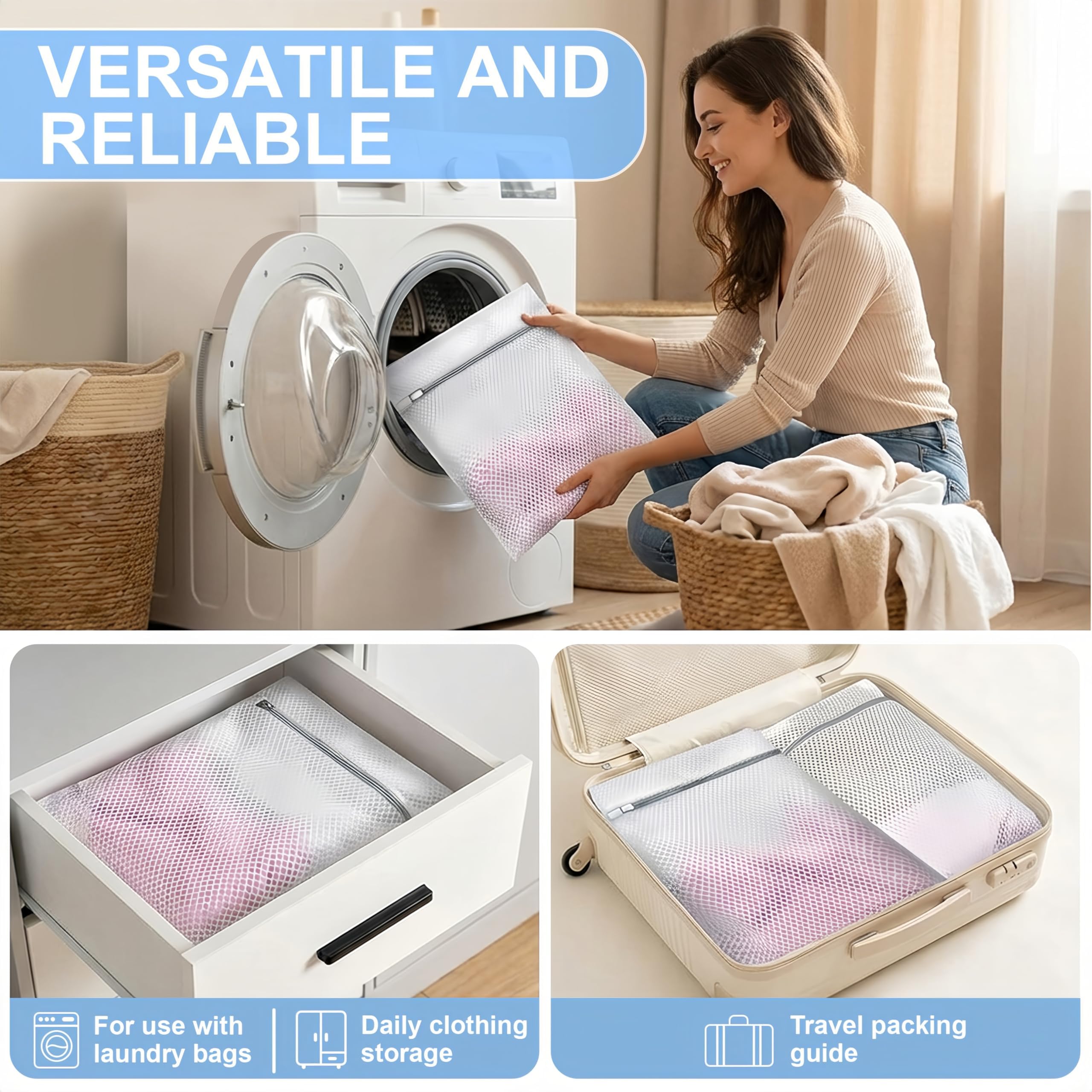 High-density honeycomb mesh bag for frequent washing