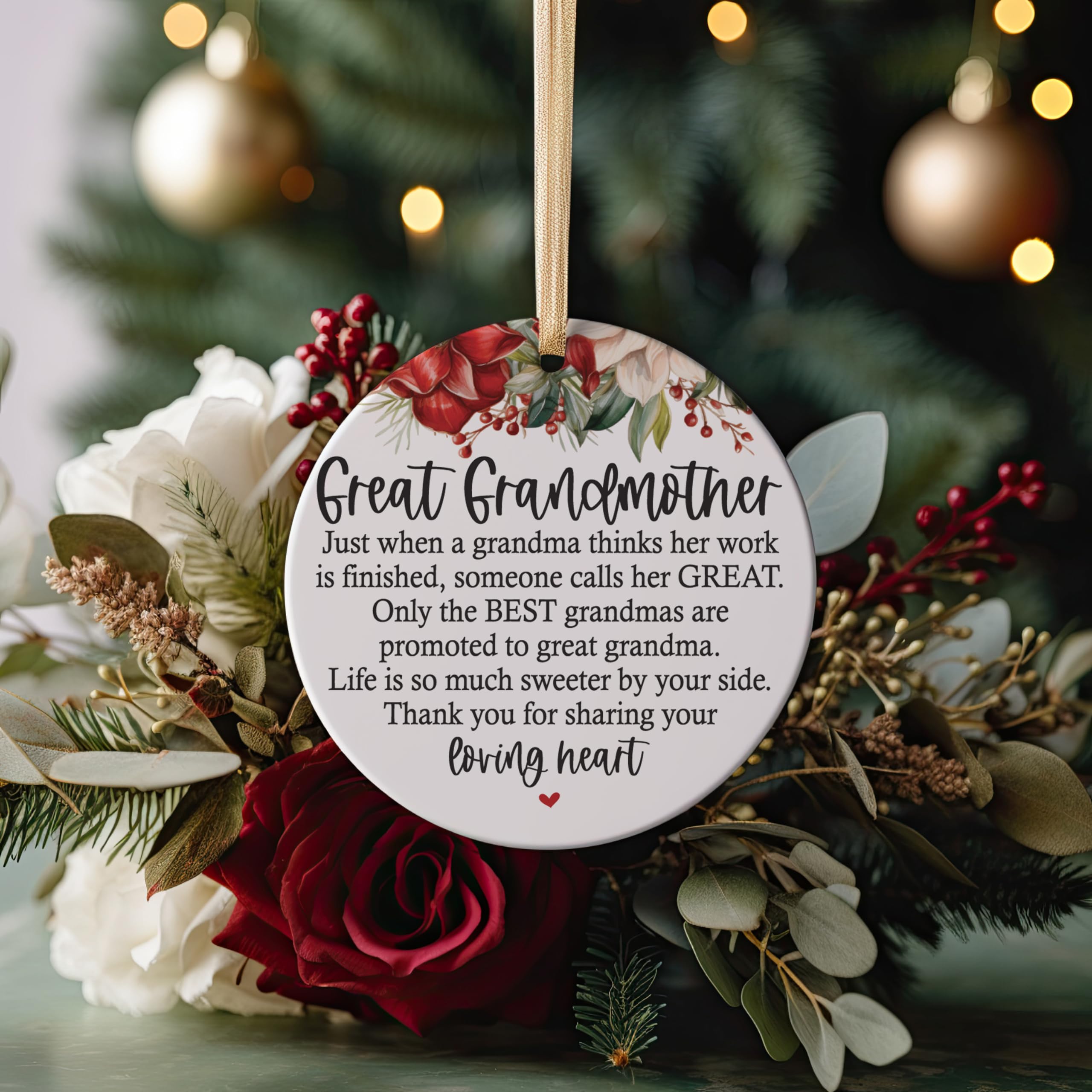 Elegant holiday packaging presentation for ornament