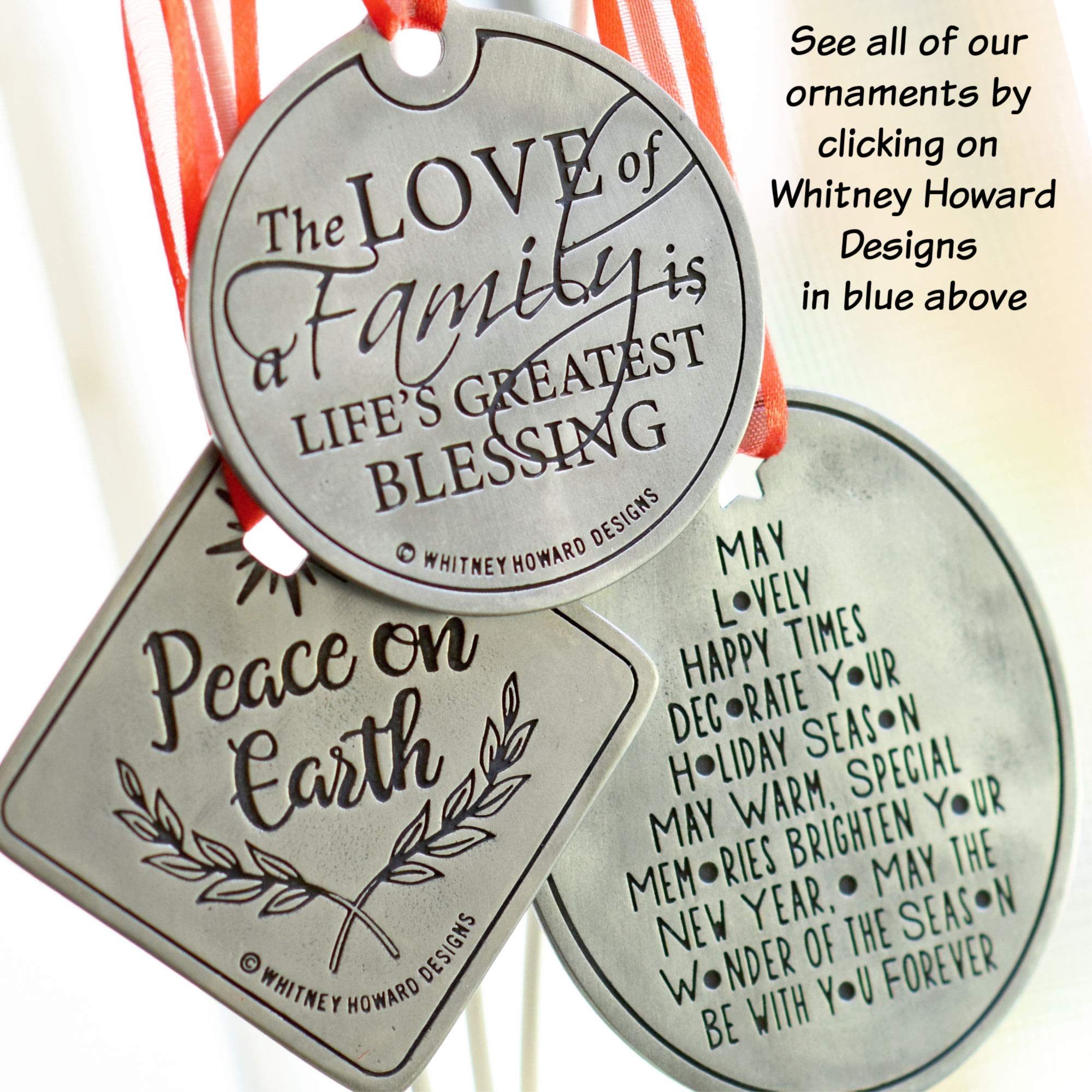 Whitney Howard Designs pewter ornament crafted for family