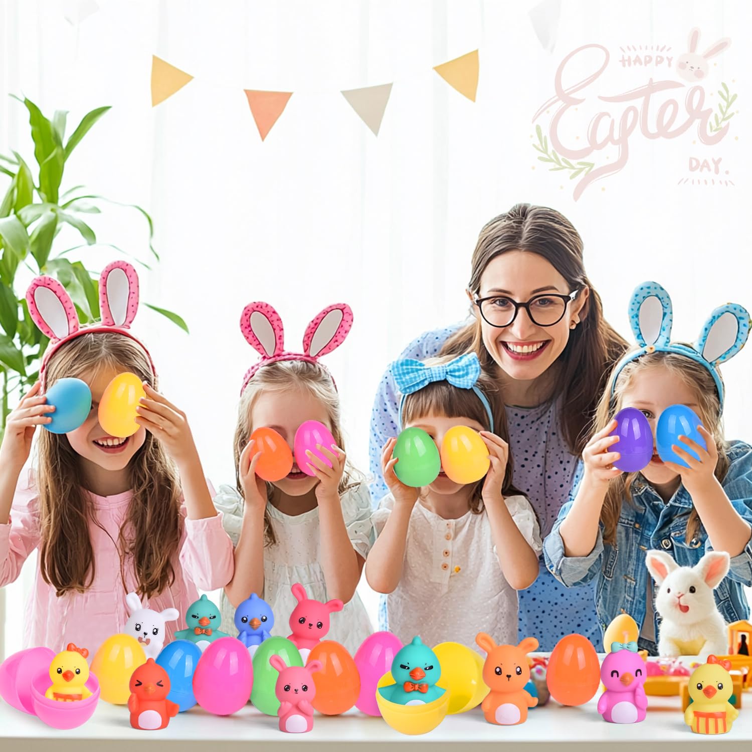 five bunnies five chicks finger puppets