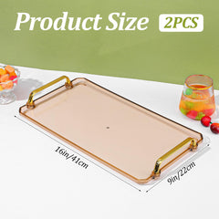 Durable plastic serving tray for kitchen and countertop