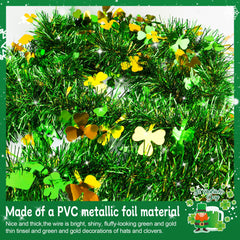 Durable PVC garland with fluffy metal wires for indoor outdoor use
