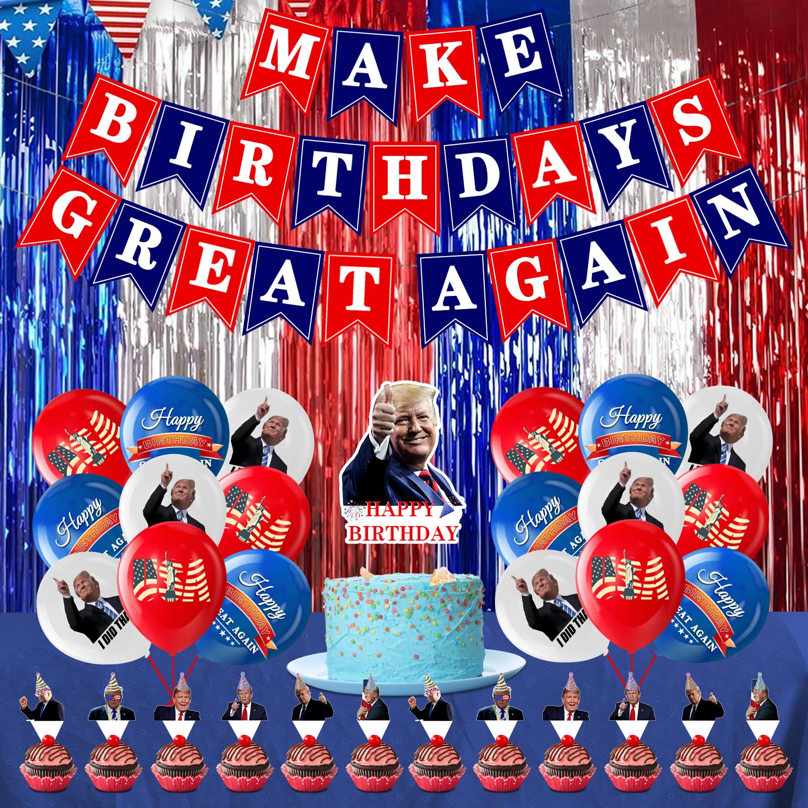 Easy to set up reusable patriotic decorations image