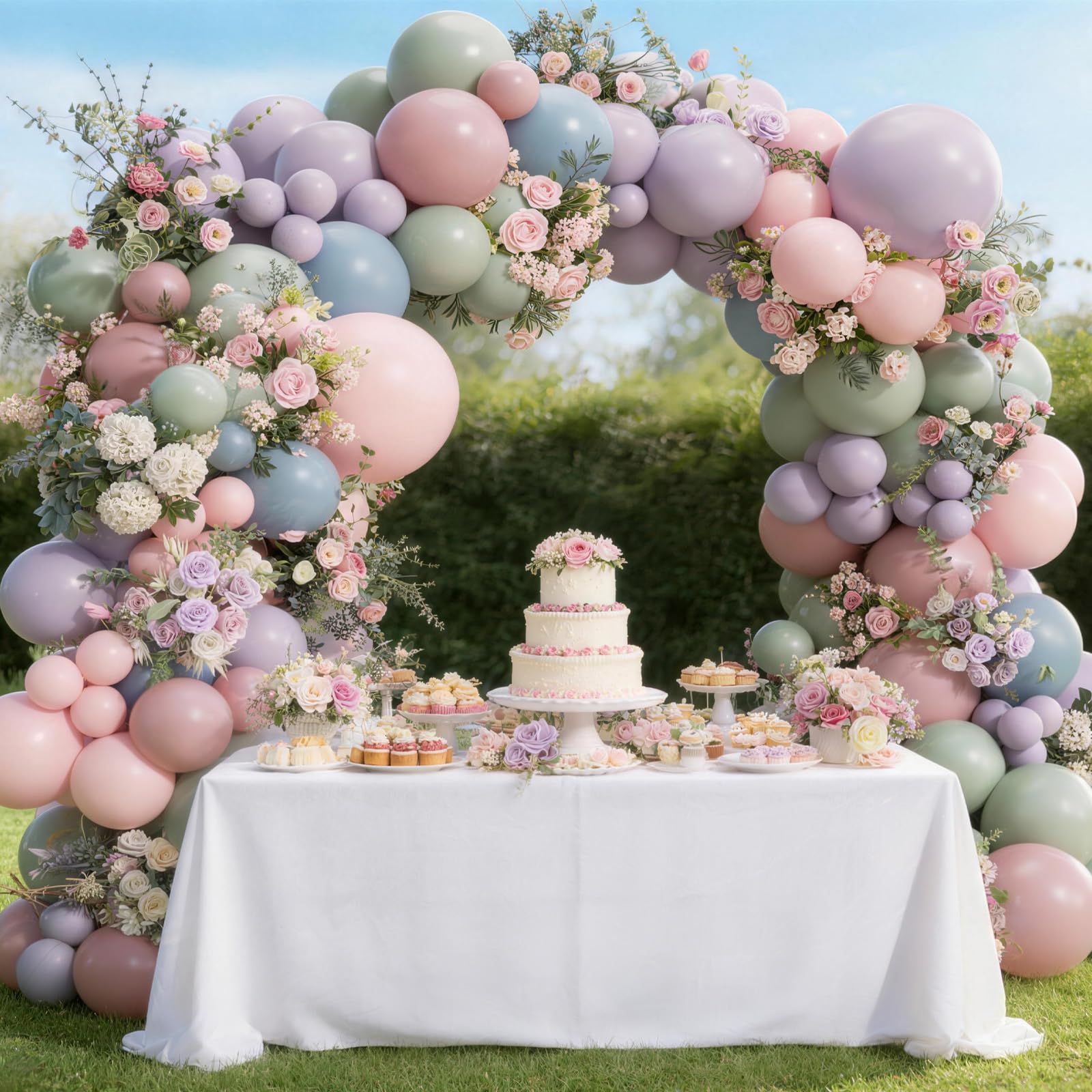 Dusty blue 10inch balloons component
