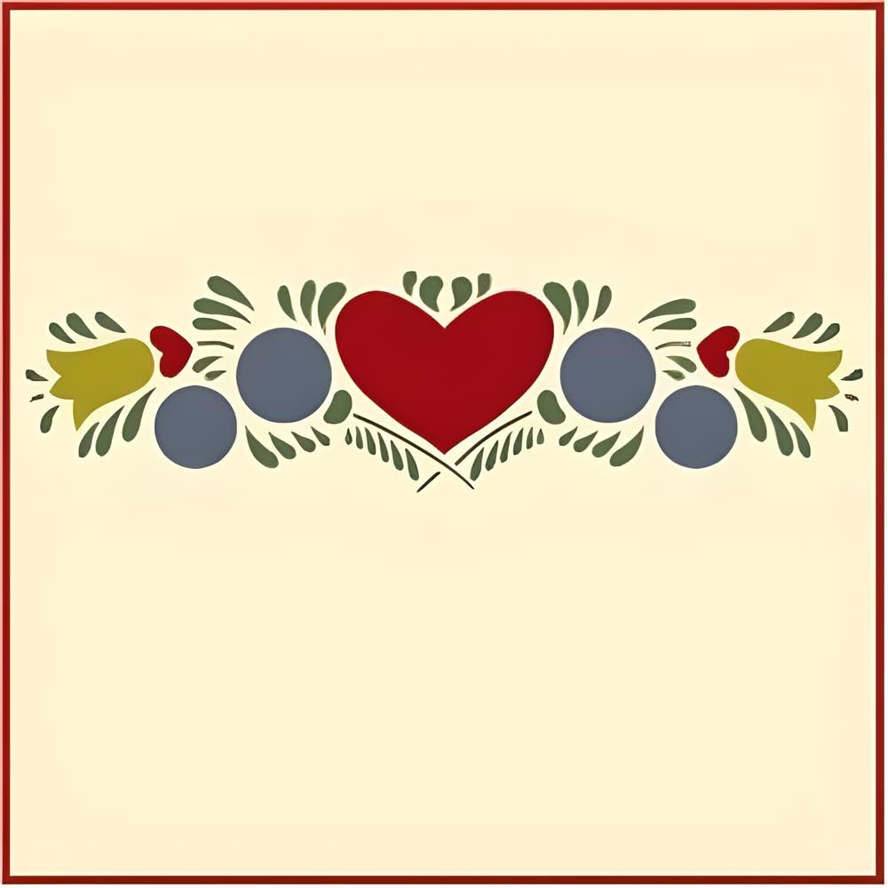 The Artful Stencil Dutch Heart 1 Stencil companion to Dutch Heart 2