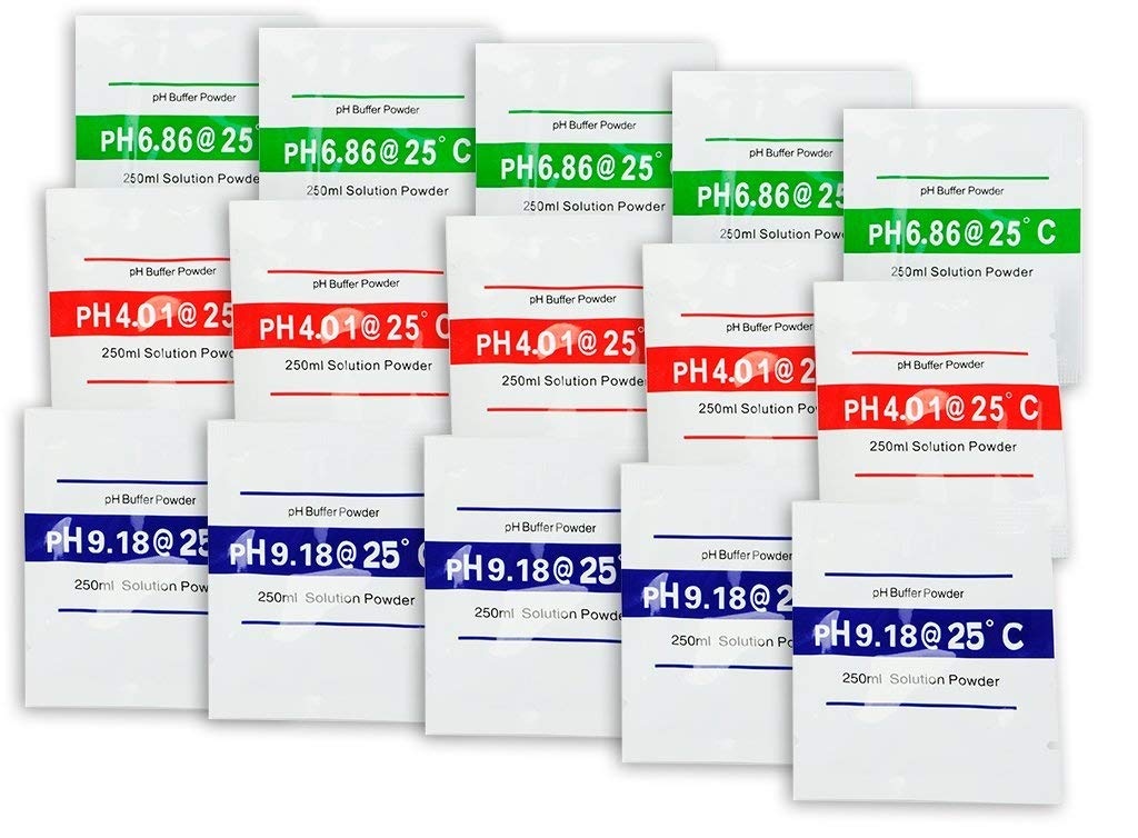 DuvinDD 15 Pack pH buffer calibration powder container