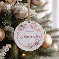 DVM woman grad gift ornament graduate veterinarian ornament