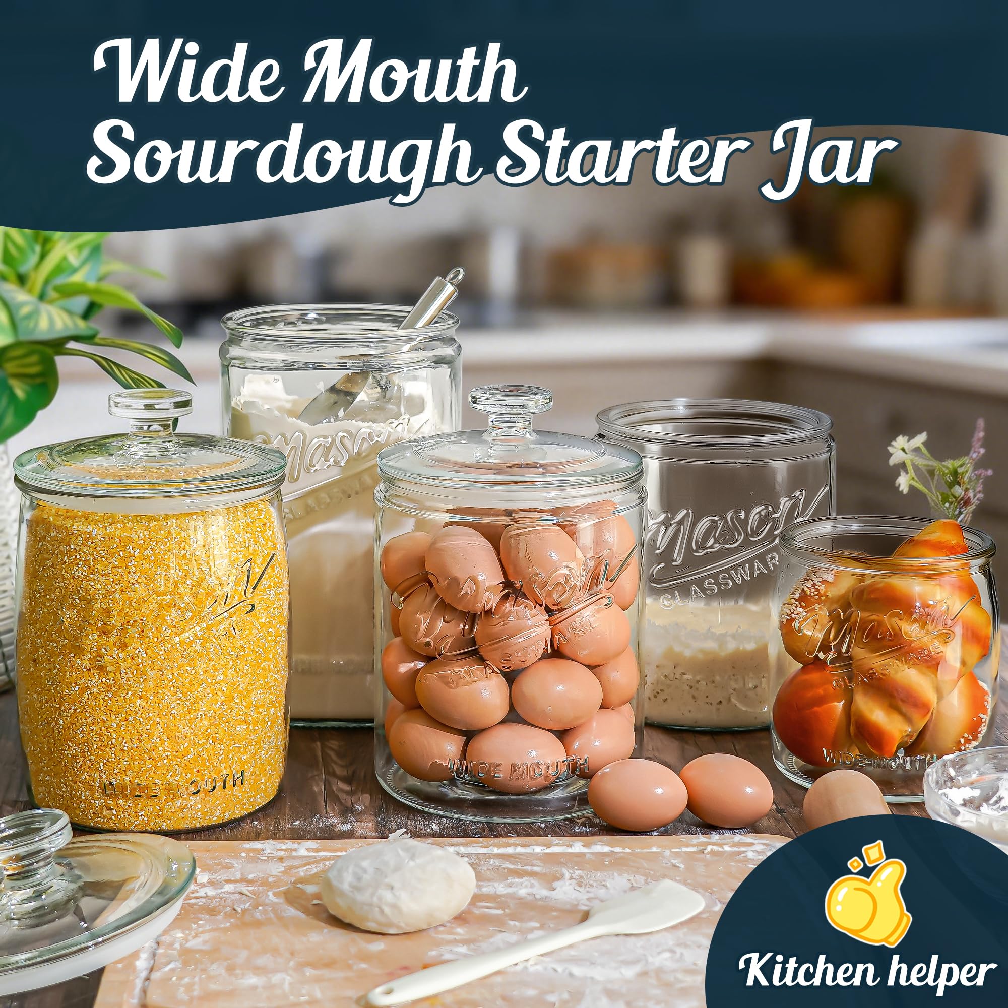 Dishwasher safe Dwbligt glass storage container