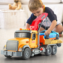 Friction powered truck and roadster included in the set
