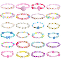 Dxhycc princess bracelets 24 pieces colorful set