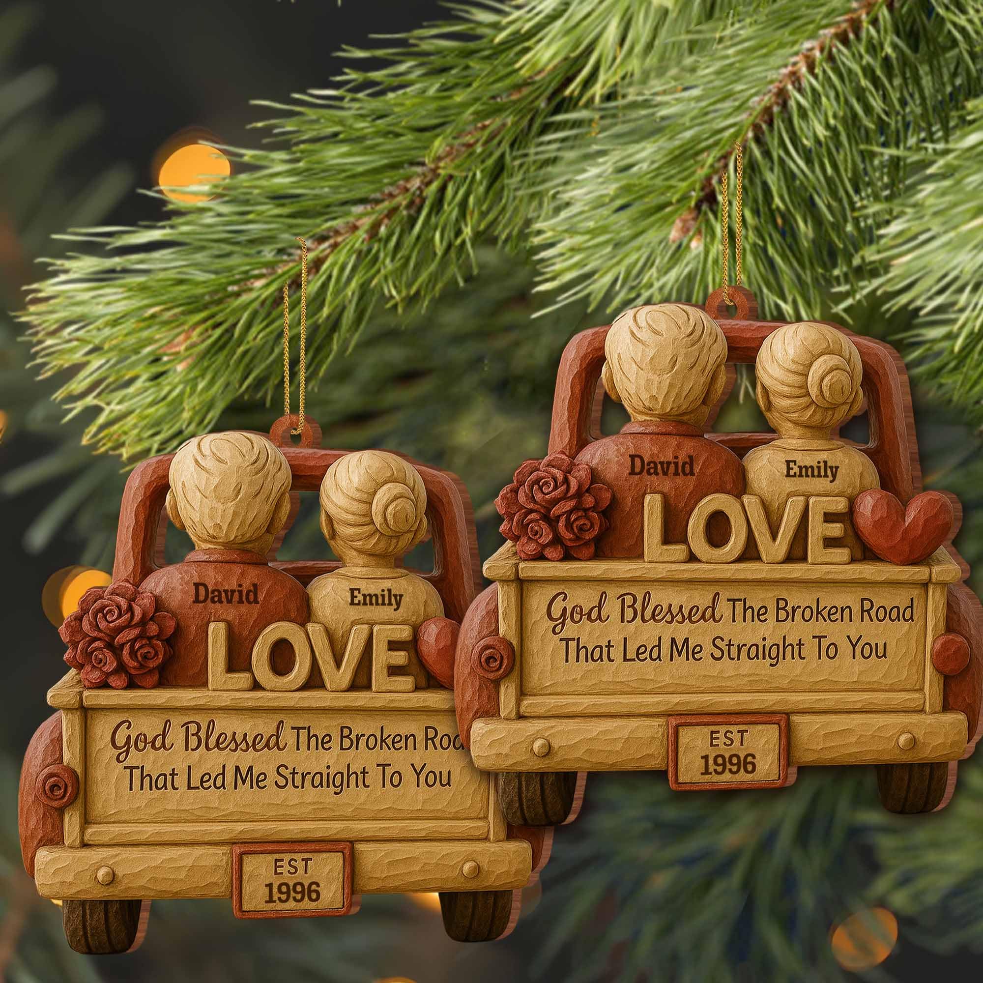 Vivid dye sublimation print on wood ornament