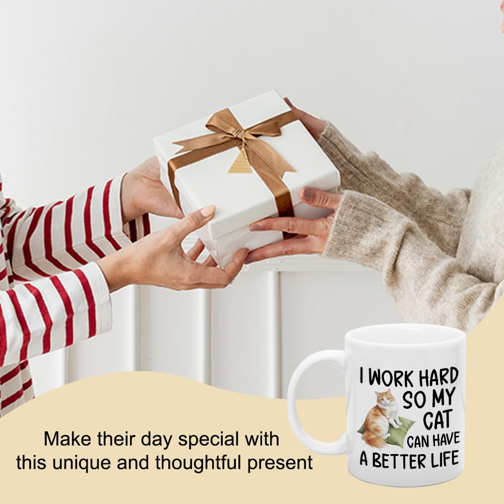Gift mug for cat lovers DYJYBMY 11 oz