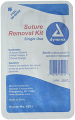 Sterile Dynarex 4521 kit in plastic tray with Tyvek lid