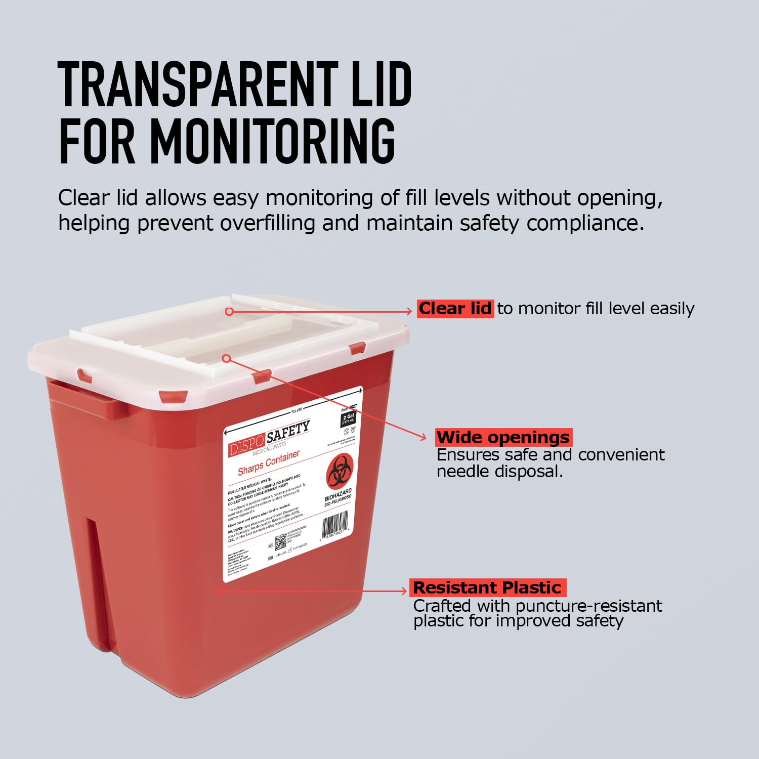 Dynarex Dispo Safety Sharps Container 1 count packaging