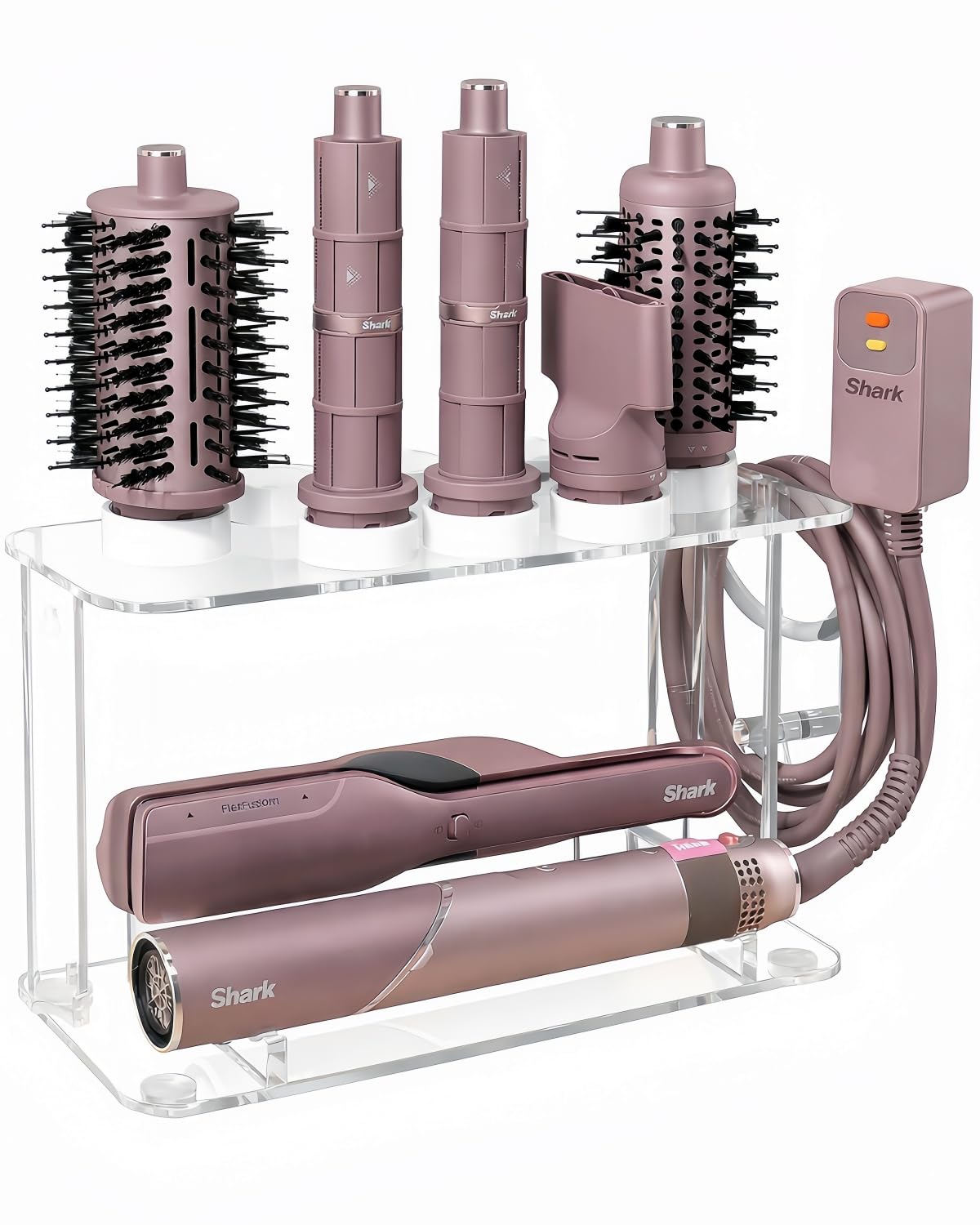 Dyson Airwrap Holder eight-slot organizer on clear acrylic