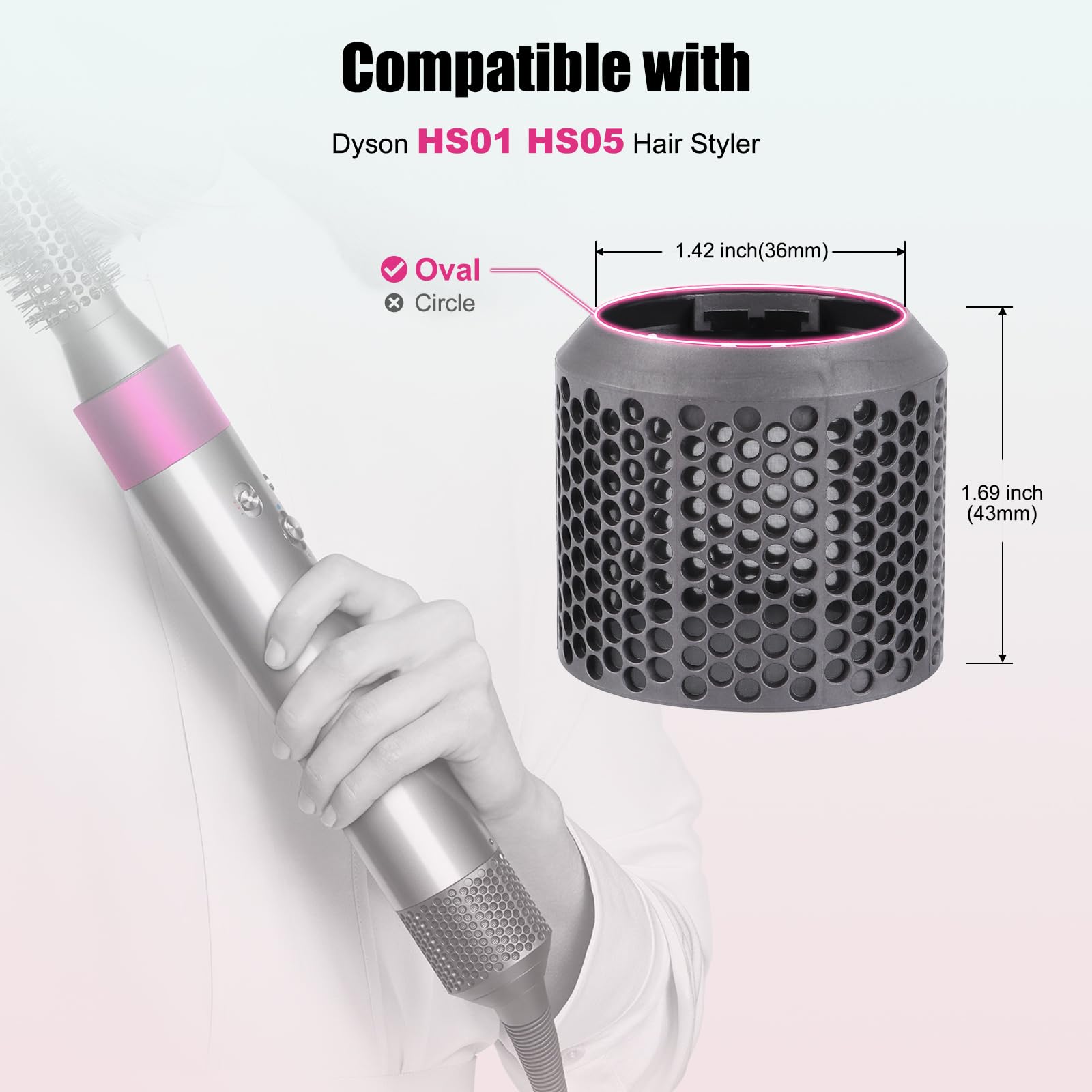 Dyson Airwrap outer filter cover compatible with HS01 HS05