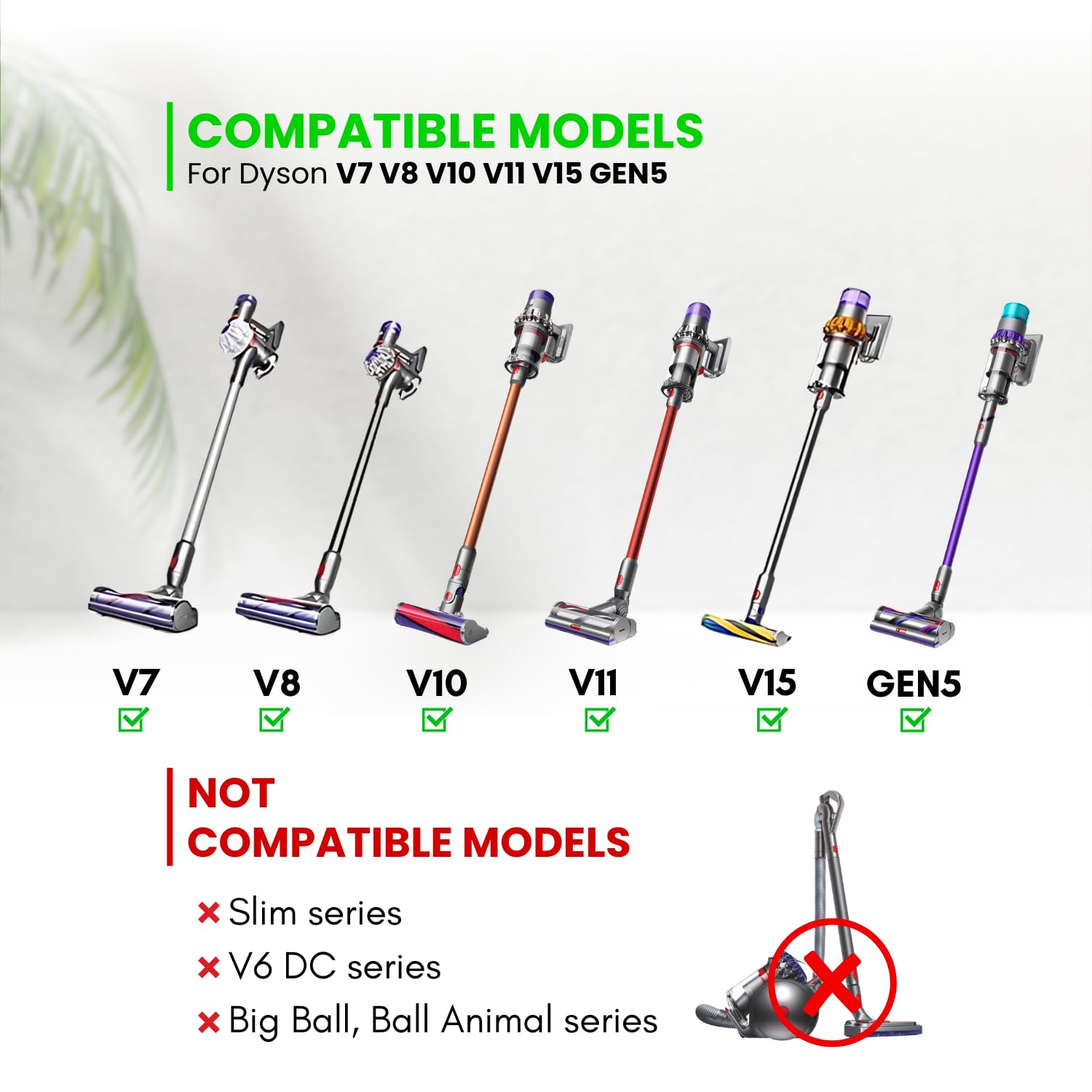 Dyson mattress brush attachment for V7 V8 V10 V11 V15