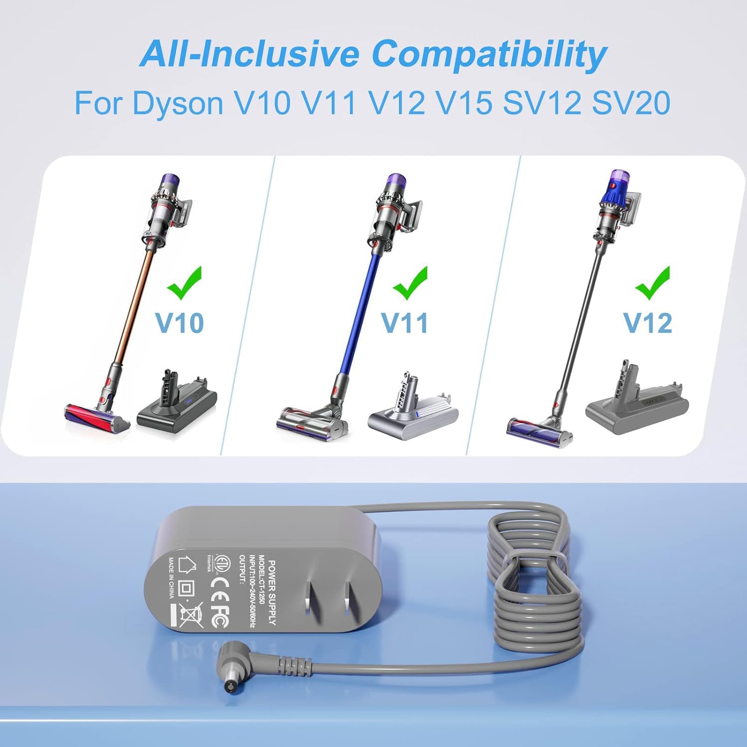Dyson charger port 4.8mm x 1.7mm compatibility