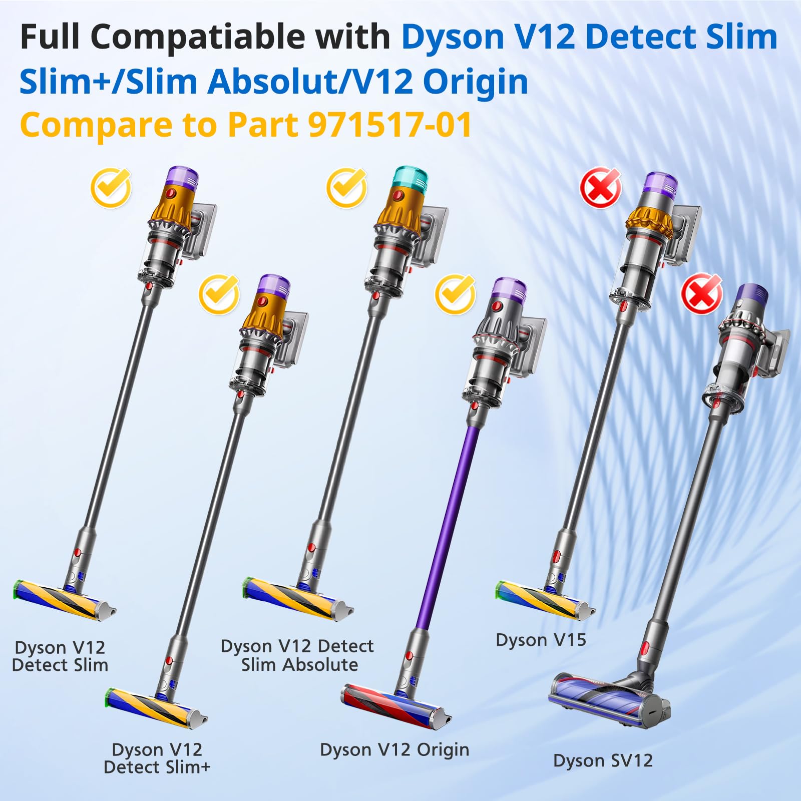Compatible with Dyson V12 Detect Slim and related V12 Slim models