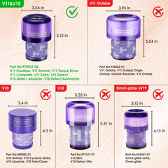 Replacement filter part 970013-02 for Dyson V11