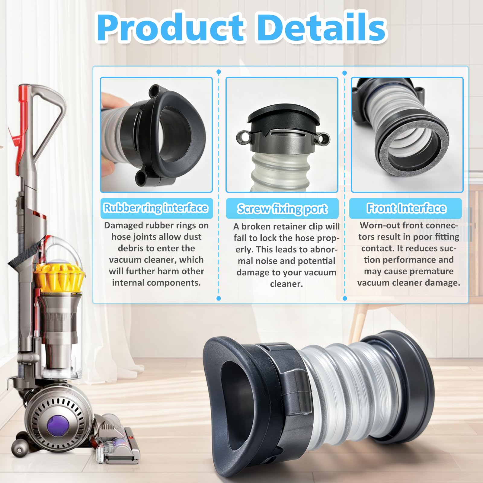 Dyson valve hose compatible with DC42 ERP