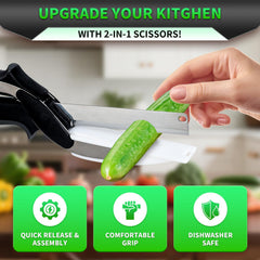 Removable blades and detachable board DZ Duozhan kitchen scissors