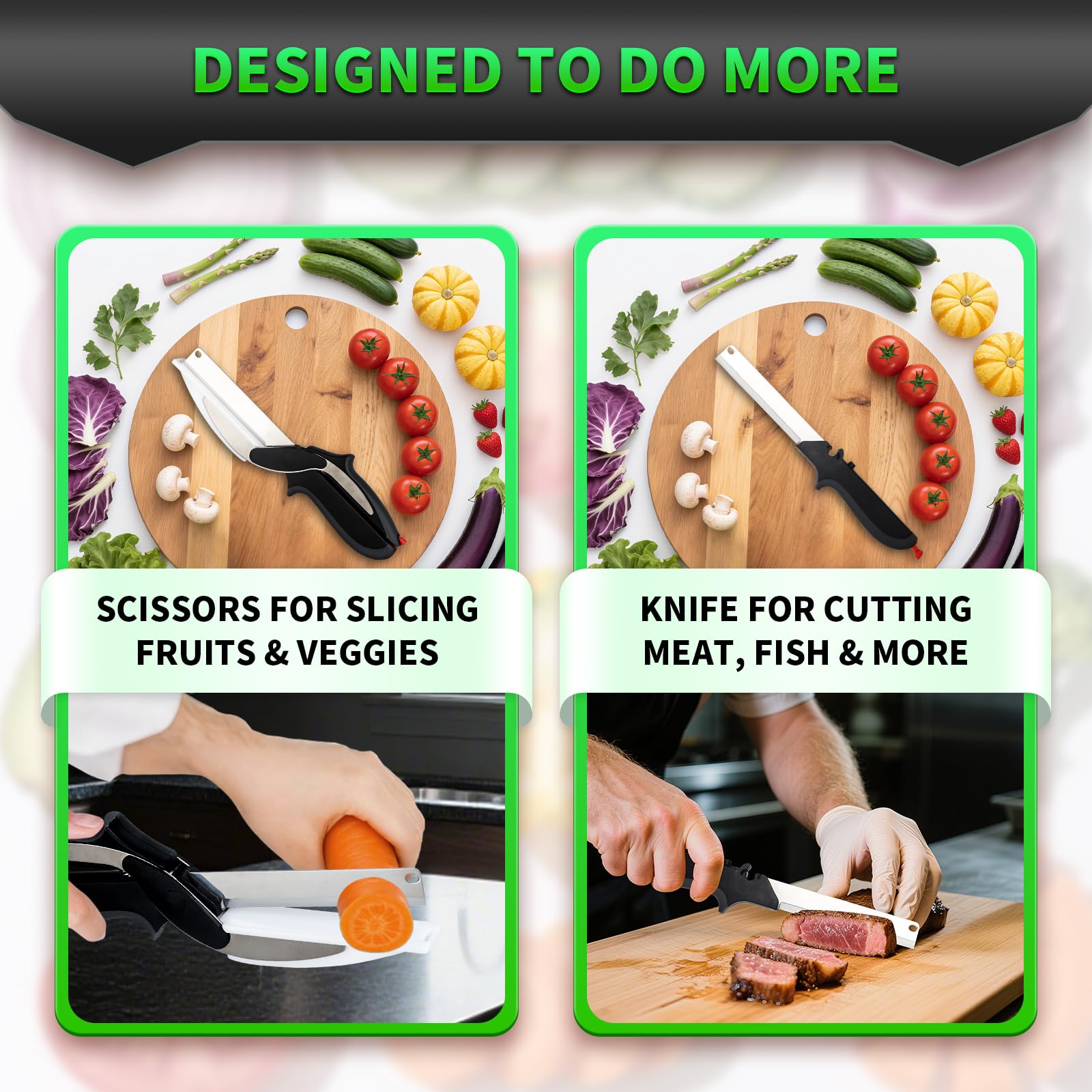 Ergonomic non-slip handle DZ Duozhan food scissors