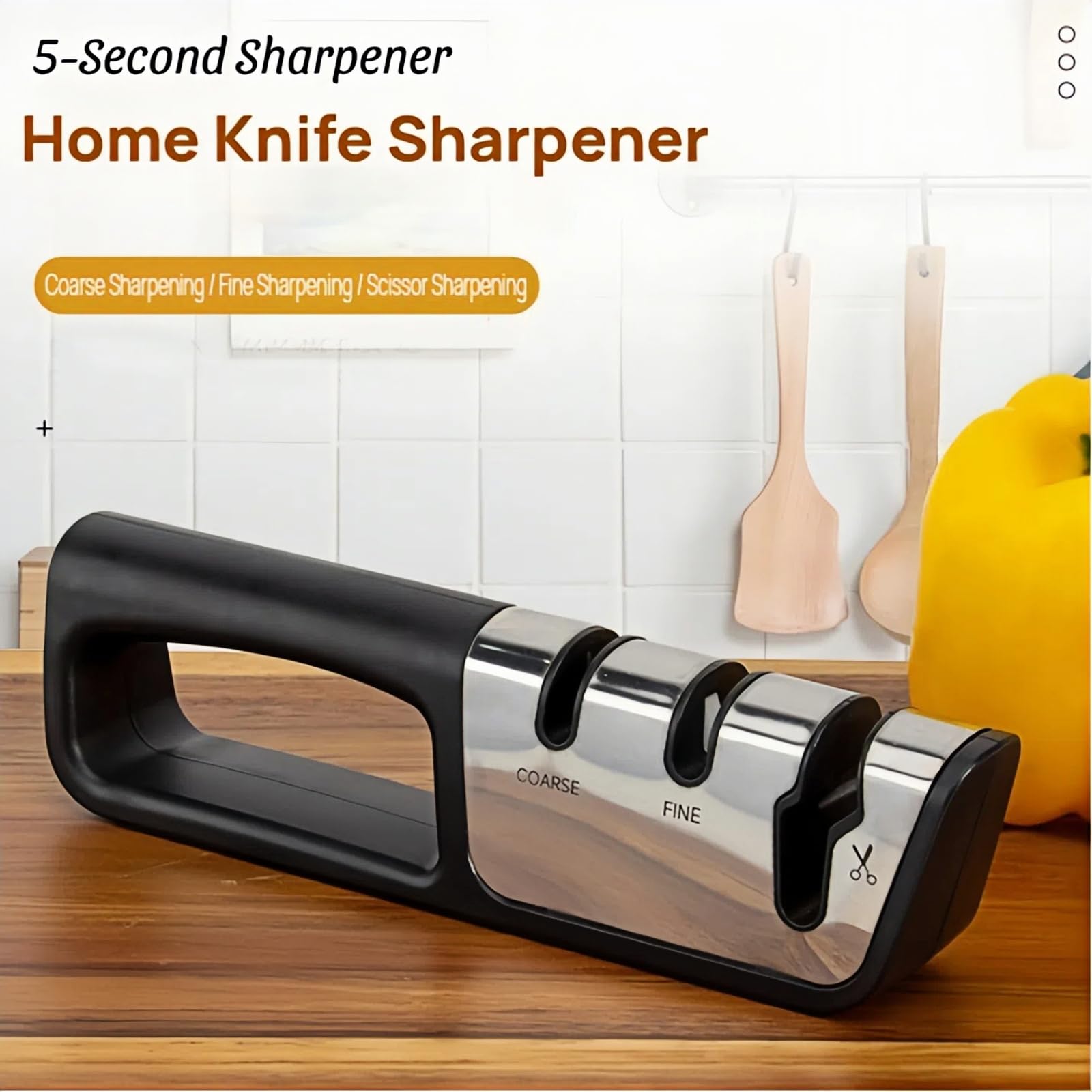 Dzmbv 3-Stage Knife Sharpener coarse slot close up