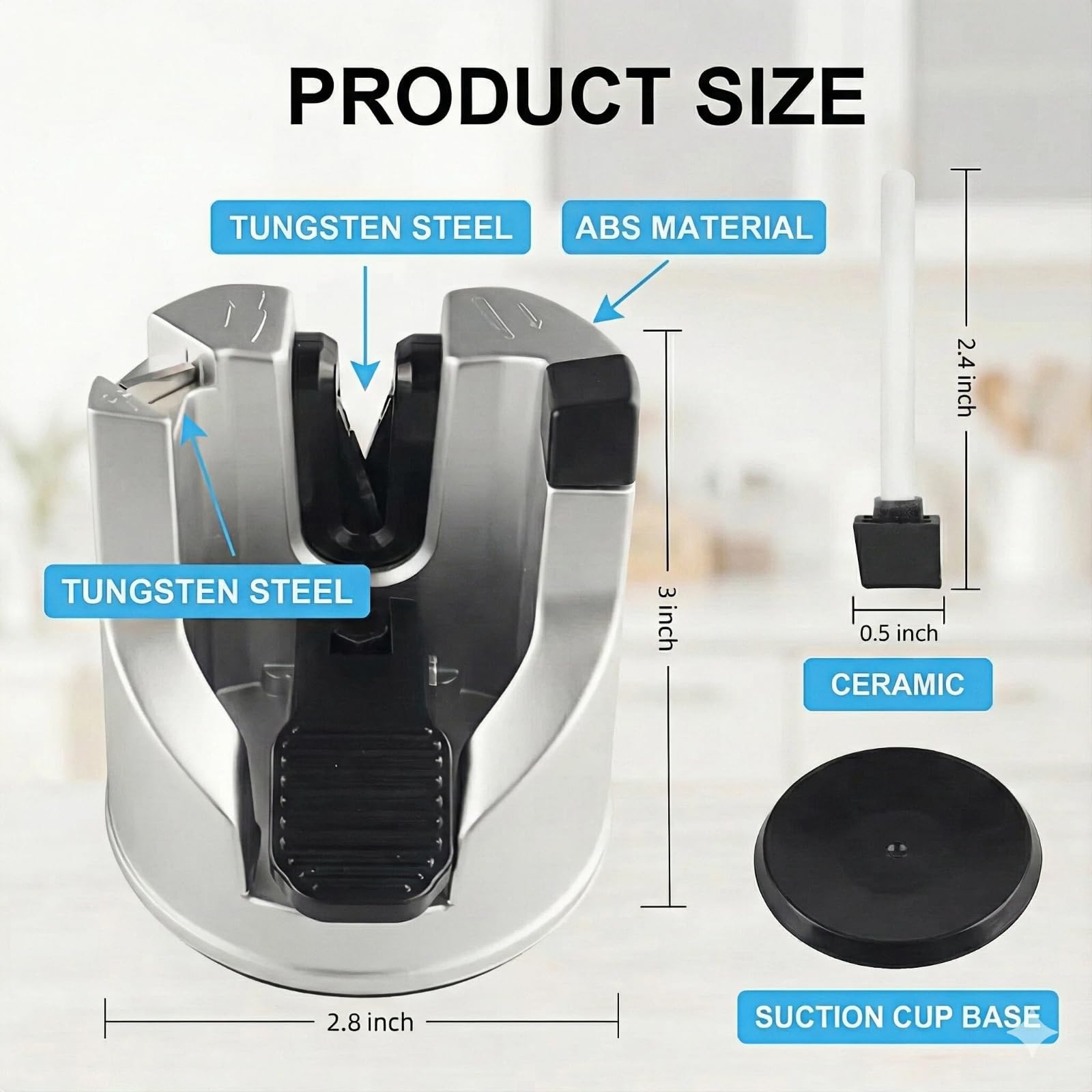 Sharpen straight-edge and serrated knives with Dzmbv sharpener