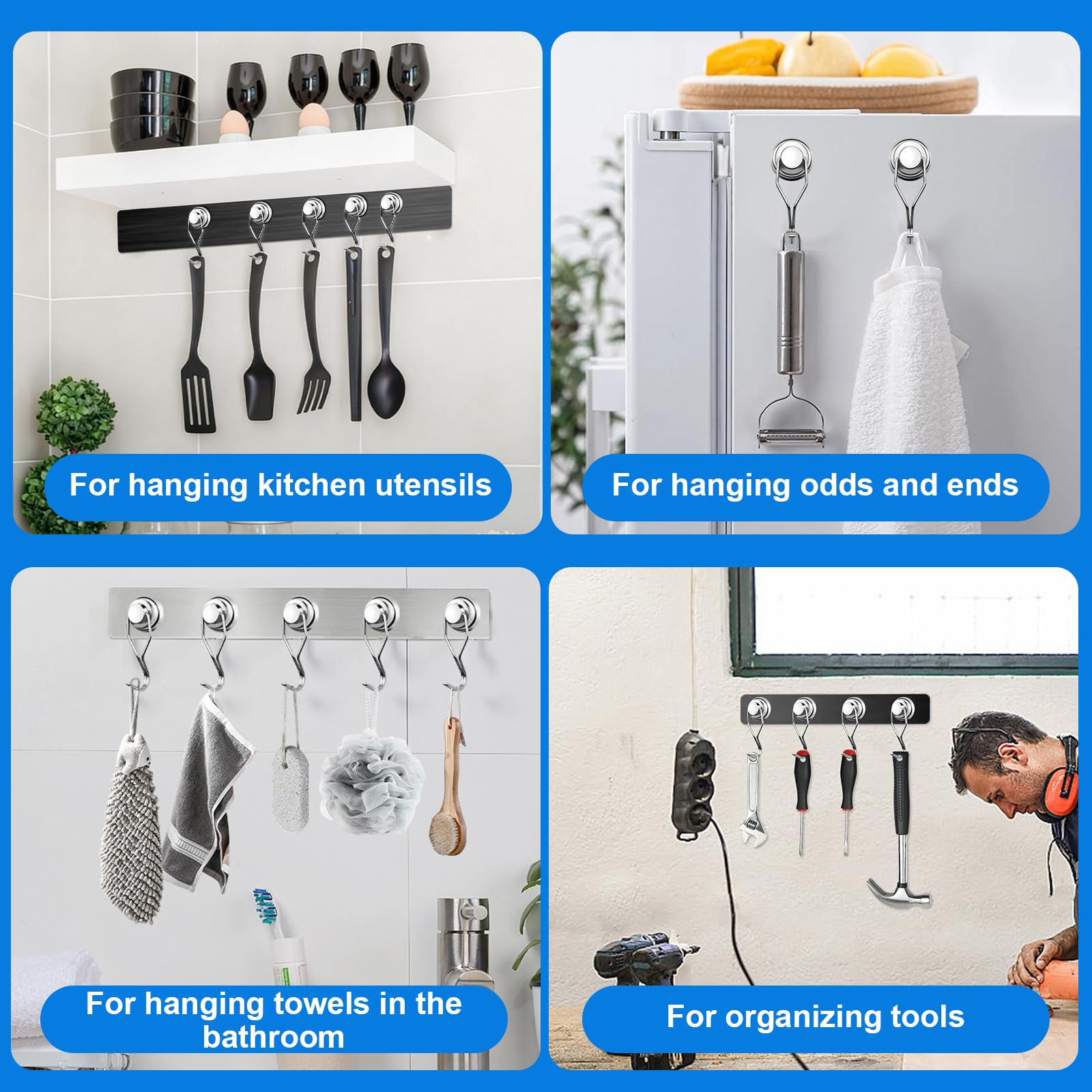 Surface protection tip for magnetic hooks on metal surfaces