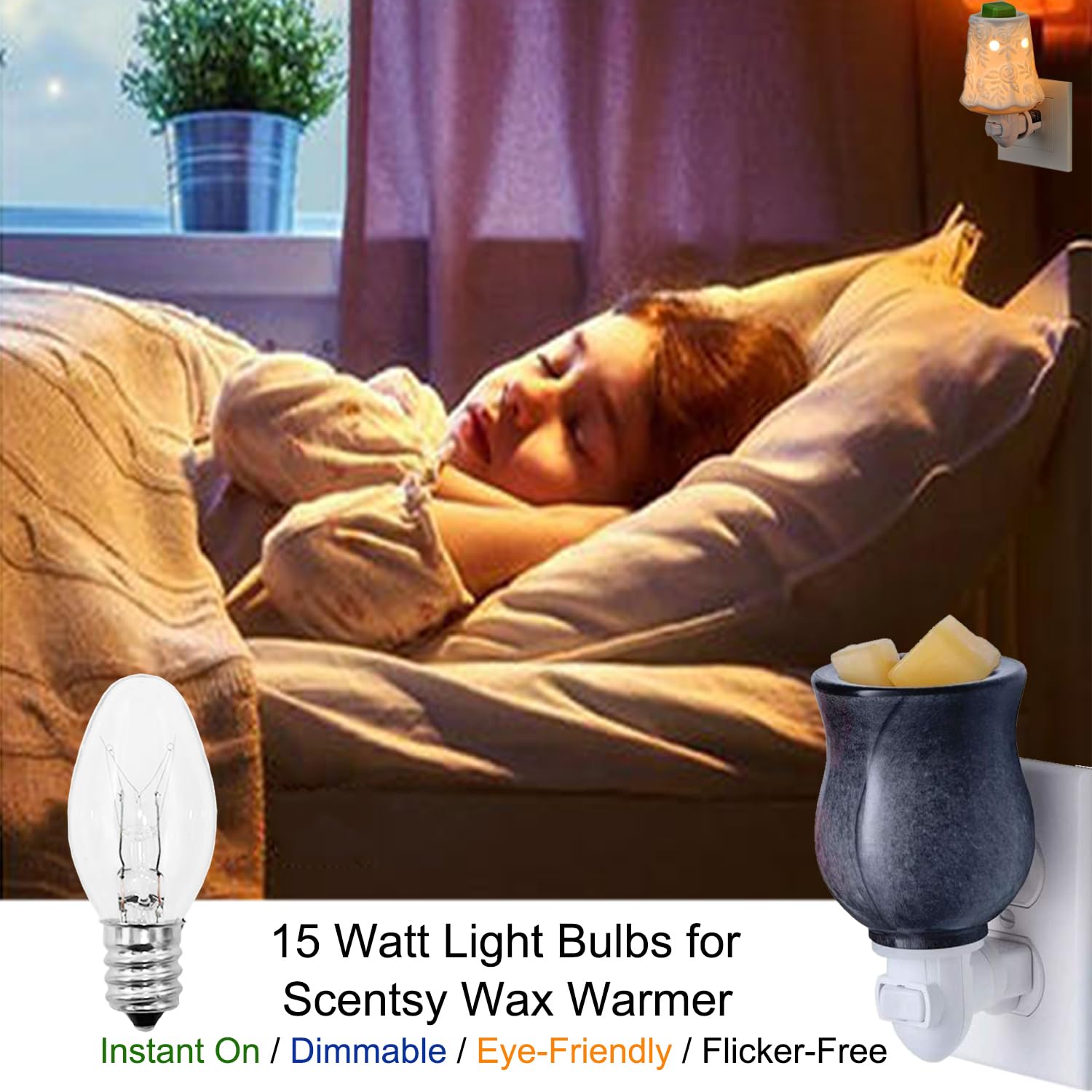 Dimmable 15W E12 salt lamp bulb for mood lighting