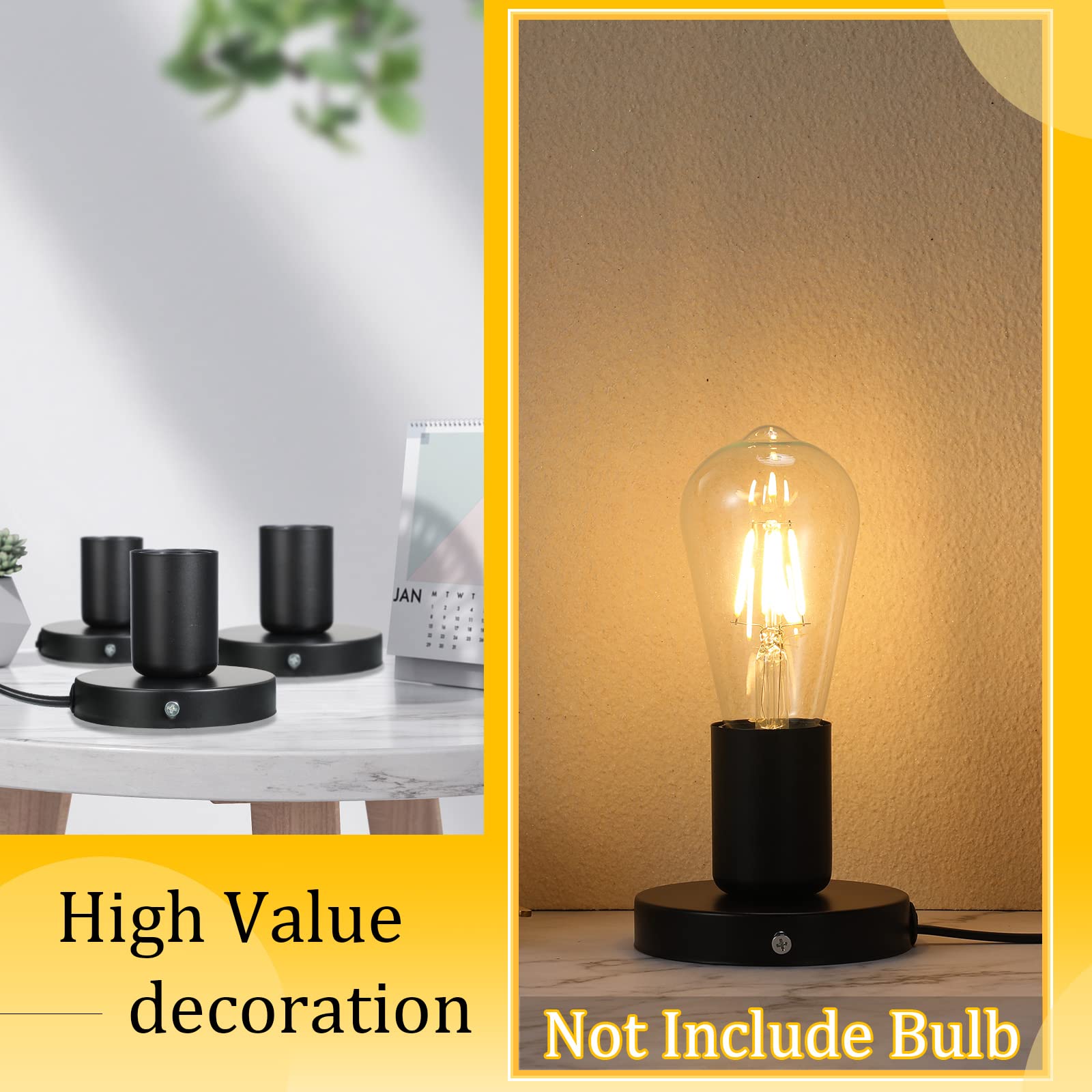 Lamp base kit for various bulb types incandescent LED halogen