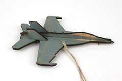 EA-18 Growler Jet Christmas Ornament on Christmas tree