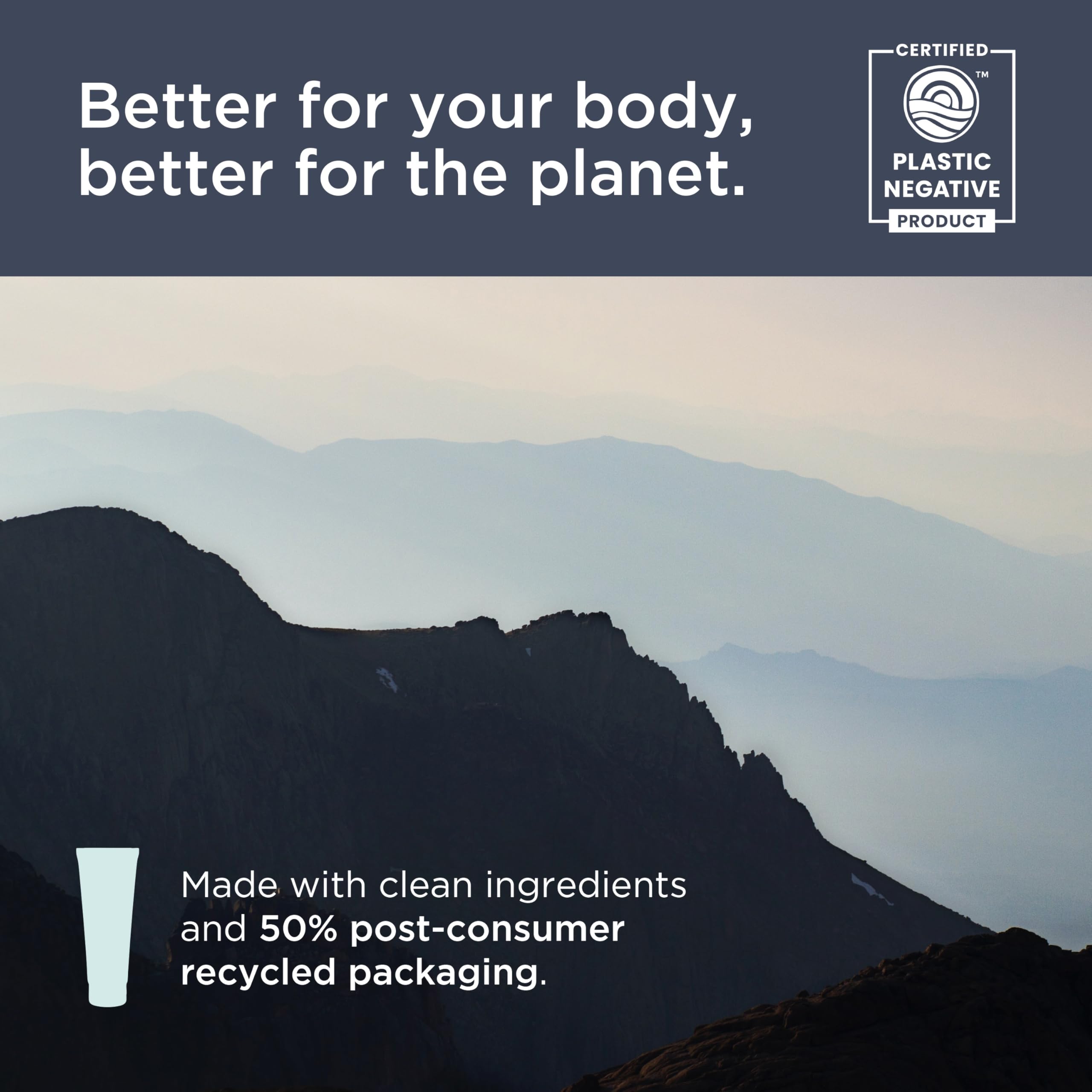 Earth-friendly tube packaging with recycled content